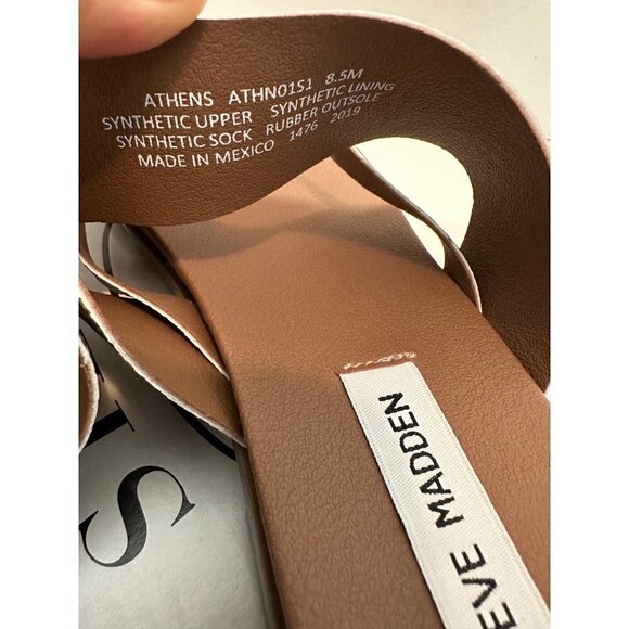 Steve Madden Athens Strappy Flat Sandal Snake print NIB - Picture 8 of 8